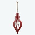 Youngs Metal Red Hanging Ornament with White Bell 91704